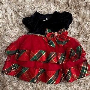 Rare Editions Black and Red Plaid Formal Dress